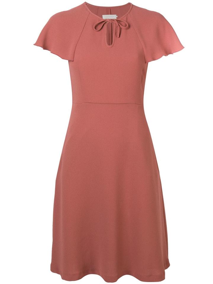 L'autre Chose Fitted Tie Neck Dress - Brown