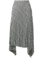 Juun.j Asymmetric Checked Skirt - Black