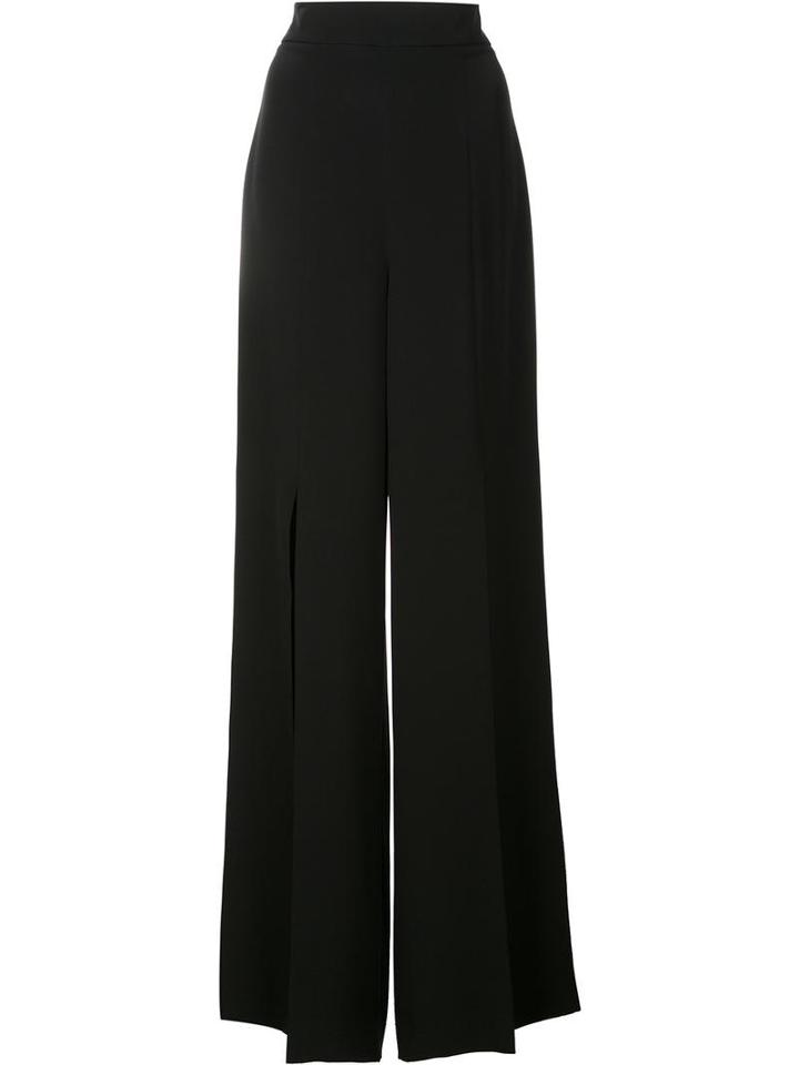 Cushnie Et Ochs Wide Leg Pleated Trousers, Women's, Size: 6, Black, Silk