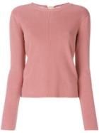 Red Valentino Lace Back Panel Jumper - Pink & Purple