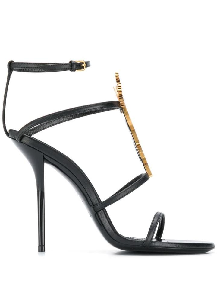Saint Laurent Cassandra 100 Sandals - Black