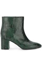 Twin-set Snake Print Ankle Boots - Green