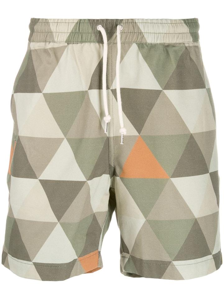 Universal Works Geometric Print Shorts - Neutrals
