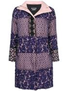 Boutique Moschino Broderie Anglaise Padded Coat - Purple