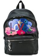 Saint Laurent Love Patchwork Backpack - Black