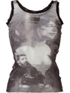 Jean Paul Gaultier Vintage Sheer Printed Tank Top