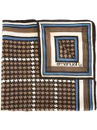 Houndstooth Print Scarf, Adult Unisex, Brown, Emanuel Ungaro Vintage
