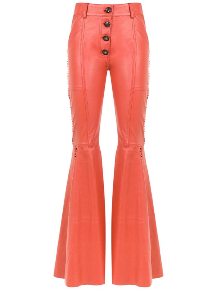 Andrea Bogosian Panelled Leather Trousers - Yellow