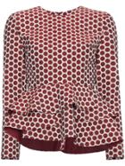 Huishan Zhang April Folded Peplum Long Sleeve Top - Red