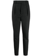 Saint Laurent Slim Fit Pinstripe Trousers - Black