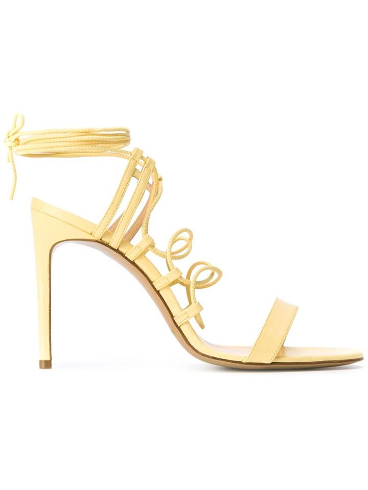 Bionda Castana Viola Sandals, Women's, Size: 37, Yellow/orange, Calf Leather/leather