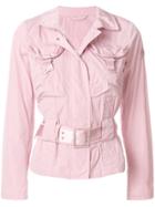 Peuterey Belted Utilitary Jacket - Pink & Purple