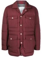 Brunello Cucinelli Classic Padded Jacket - Red