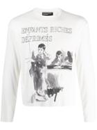 Enfants Riches Déprimés Logo Print Crewneck Top - White