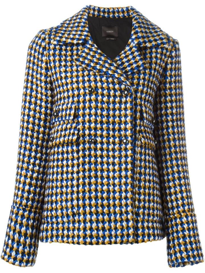 Odeeh Double Breasted Jacket, Women's, Size: 38, Cotton/polyester/virgin Wool