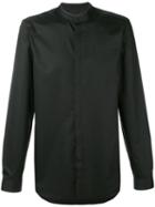 Calvin Klein - Band Collar Shirt - Men - Cotton - 40, Black, Cotton