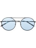 Dkny Aviator-frame Tinted Sunglasses - Black