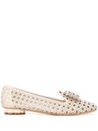Salvatore Ferragamo Ballerina Sarno Laser Ballerina Shoes - Neutrals