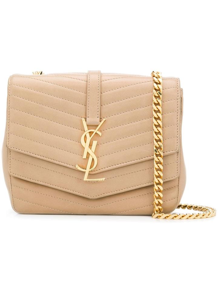 Saint Laurent Small Sulpice Shoulder Bag - Neutrals