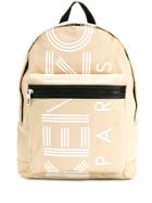 Kenzo Large Logo Print Backpack - Neutrals