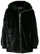 Dsquared2 Faux Fur Hooded Coat - Black