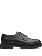 Prada Leather Laced Shoes - Black
