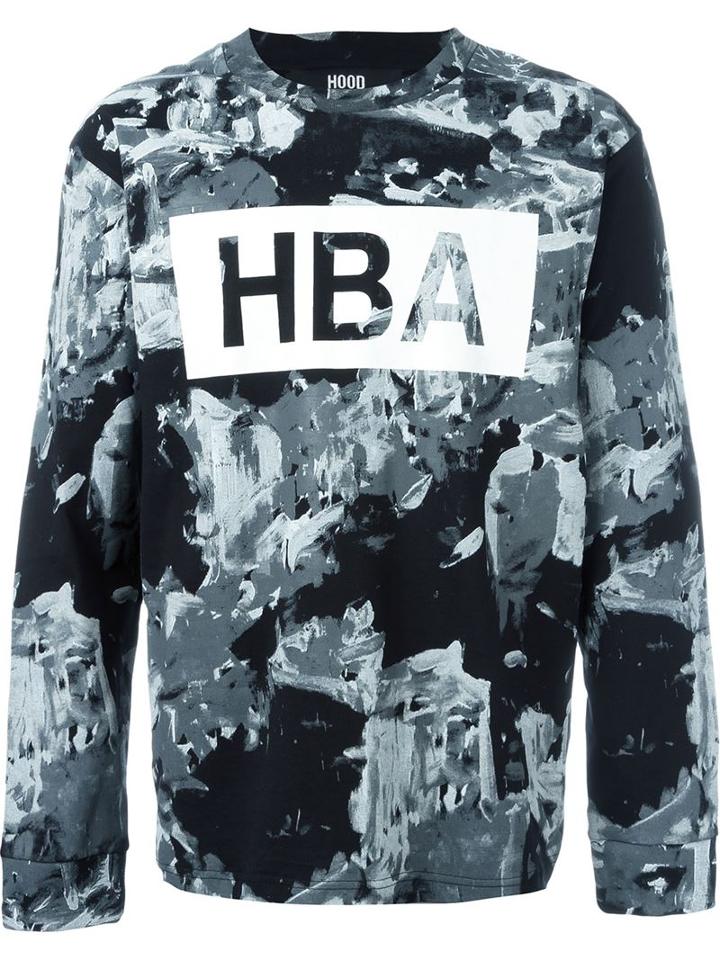 Hood By Air - Logo Print Sweater - Men - Cotton - Xl, Black, Cotton