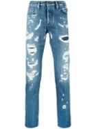 Emporio Armani - Denim Distressed Straight Jeans - Men - Cotton - 33, Blue, Cotton