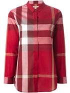 Burberry Brit Checked Shirt, Women's, Size: L, Red, Cotton