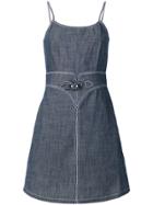 Emporio Armani Buckle-detail Mini Dress - Blue