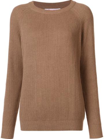 Organic By John Patrick Round Neck Pullover, Women's, Size: Xs, Brown, Cotton/cashmere