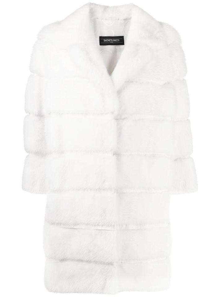 Simonetta Ravizza Convertible 3/4 Sleeves Coat - White