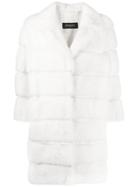 Simonetta Ravizza Convertible 3/4 Sleeves Coat - White
