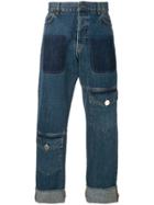 Jw Anderson Shaded Pocket Straight Leg Jeans - Blue