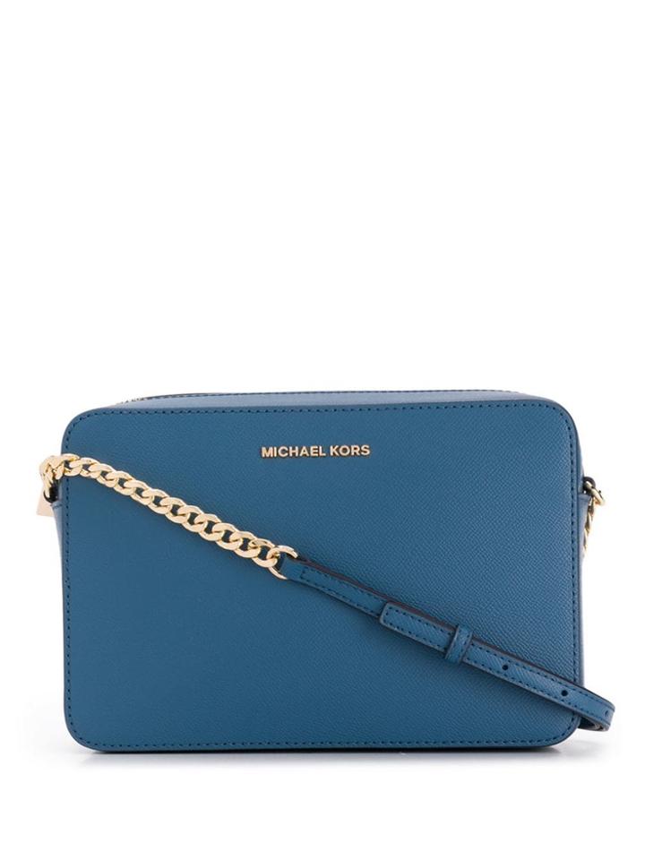 Michael Kors Logo Plaque Shoulder Bag - Blue