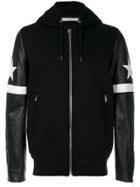 Givenchy Star And Stripe Appliqué Hooded Jacket - Black