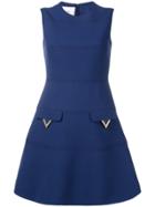 Valentino V Hardware Dress - Cg6 Blue