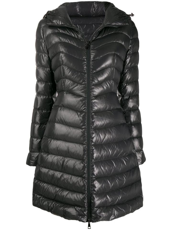 Moncler Hooded Midi Puffer Jacket - Grey