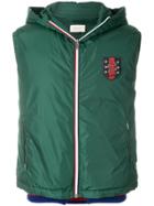 Gucci Snake Badge Hooded Gilet - Grey
