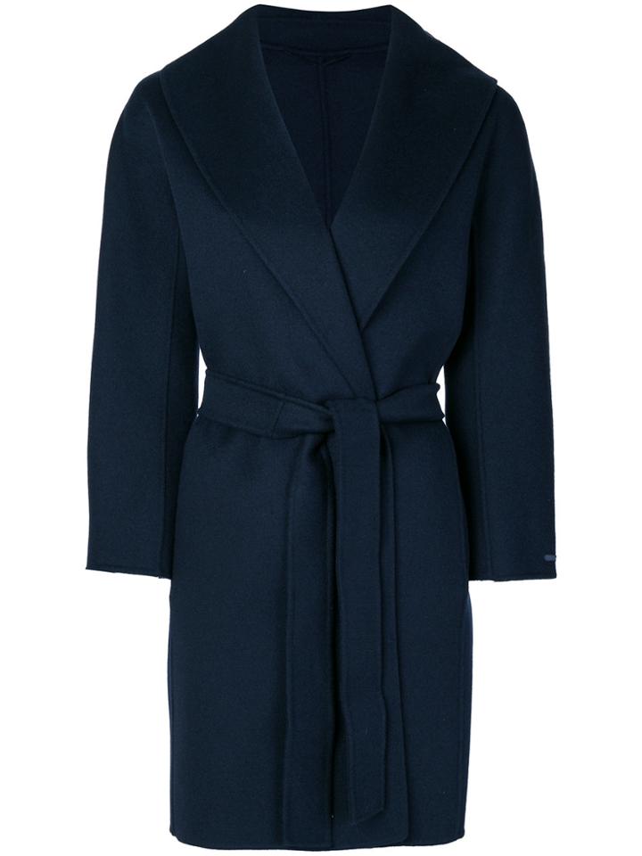 's Max Mara Belted Coat - Blue
