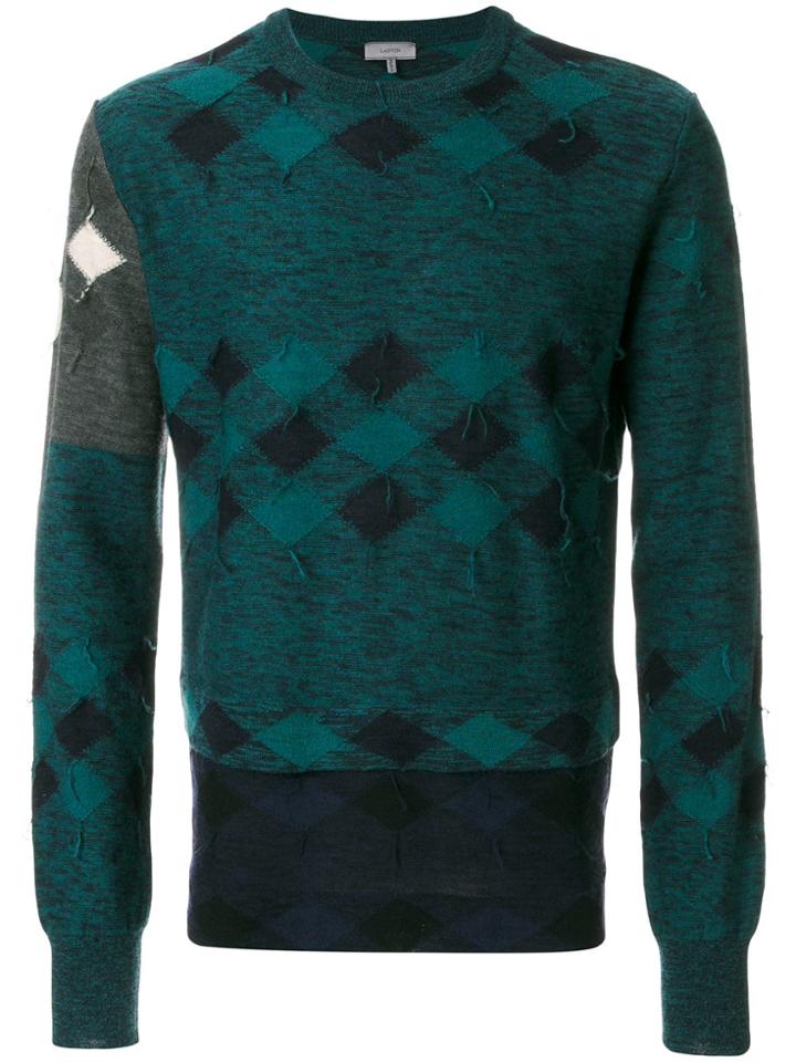 Lanvin Checked Sweater - Green