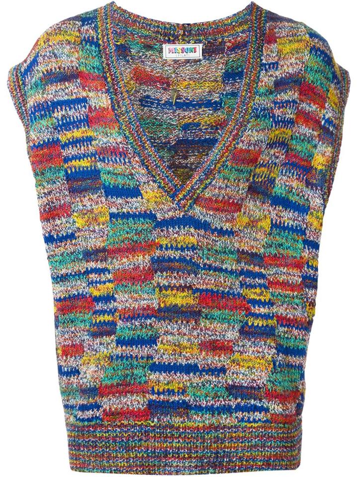 Missoni Vintage Knitted Vest - Multicolour