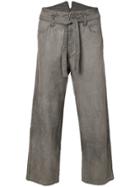 Horisaki Design & Handel Tie-waist Cropped Trousers - Grey