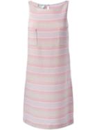 Chanel Vintage Striped Tweed Dress, Women's, Size: 38, Pink/purple