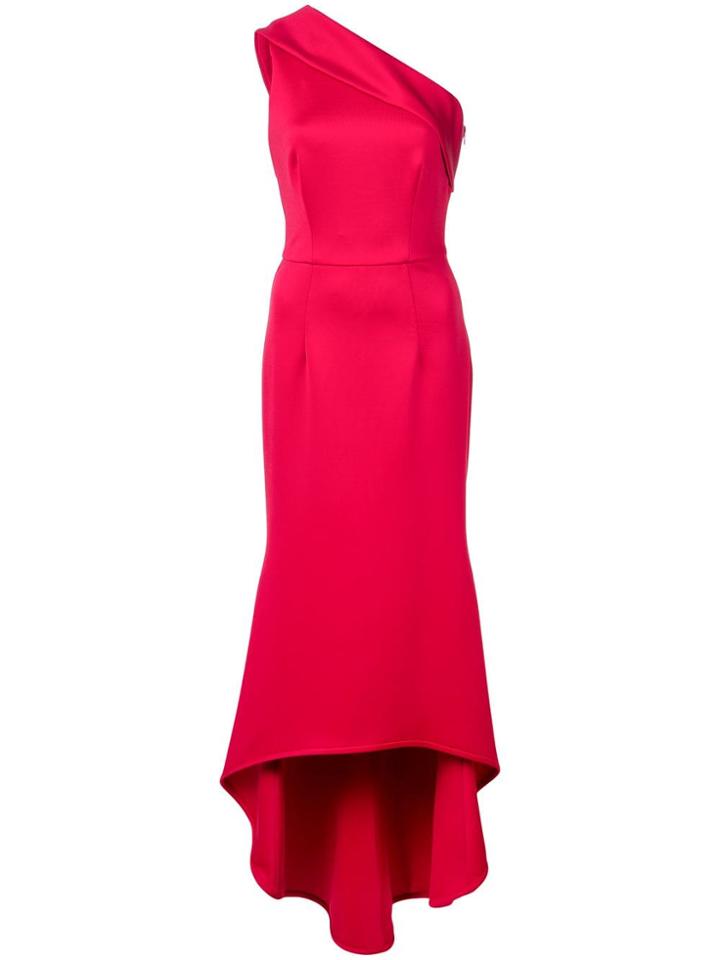 Black Halo Asymmetric Off-shoulder Dress - Pink