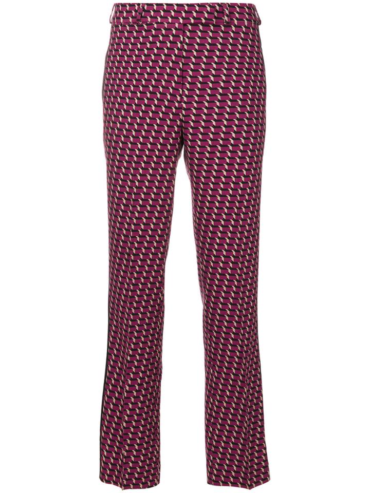 Etro Geometric Print Trousers - Pink & Purple