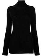 Victoria Beckham Open Knit Details Top - Black
