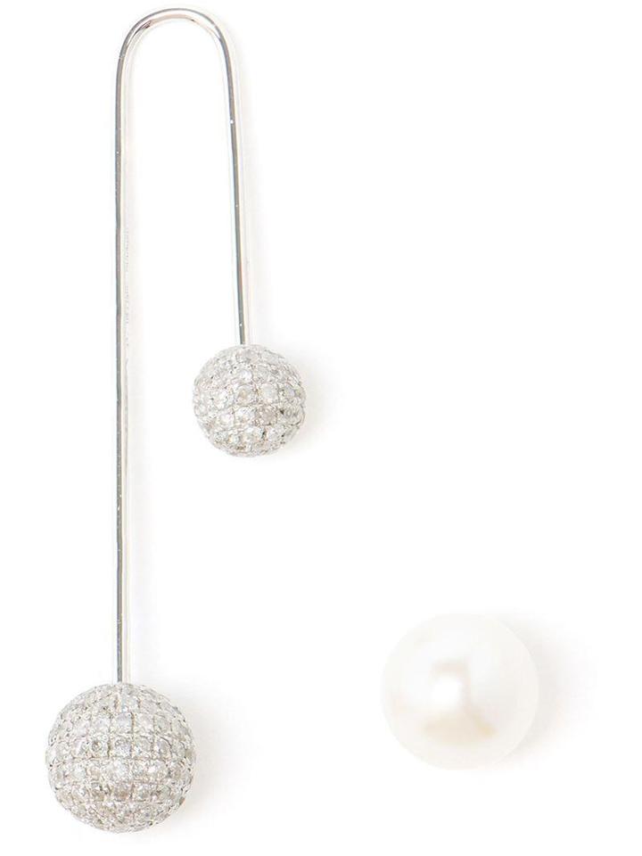 Asherali Knopfer Interchangeable Pink Gold, Diamond And Pearl Bar