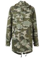 Mr & Mrs Italy Camouflage Print Parka - Green
