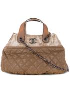Chanel Vintage Quilted Chain 2way Tote - Brown